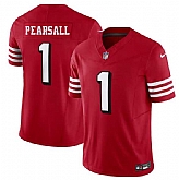 Men & Women & Youth San Francisco 49ers #1 Ricky Pearsall New Red 2025 F.U.S.E. Vapor Untouchable Limited Stitched Jersey,baseball caps,new era cap wholesale,wholesale hats